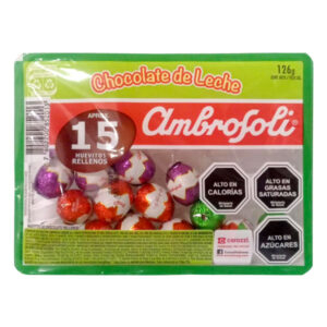 Huevitos de chocolate relleno Ambrosoli bandeja 15 uds