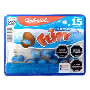 Huevitos de chocolate Flipy bandeja 15 uds