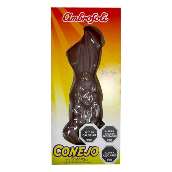 Conejo de chocolate Ambrosoli unidad 227gr