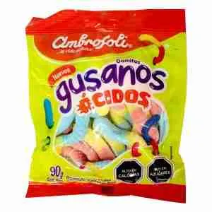 Gomitas Gusanos ácidos Ambrosoli 90gr