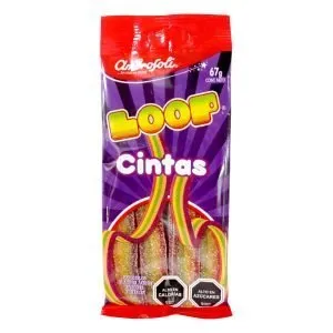 Gomitas Loop cintas sabores frutales 67gr