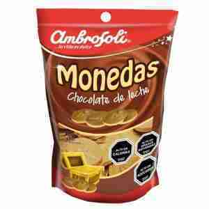 Monedas de chocolate de leche Ambrosoli doypack 30 unidades