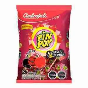 Caramelos Pin-Pop Cereza Extrema 17gr bolsa 24uds