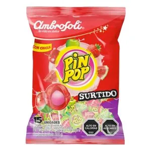 Caramelos Pin Pop 17gr surtido 15 uds