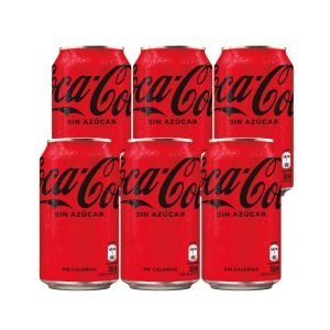 Pack 3 Bebida Coca Cola sin azúcar 6 uds lata 350cc