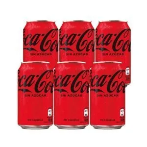 Bebida Coca Cola sin azúcar 6 uds lata 350cc