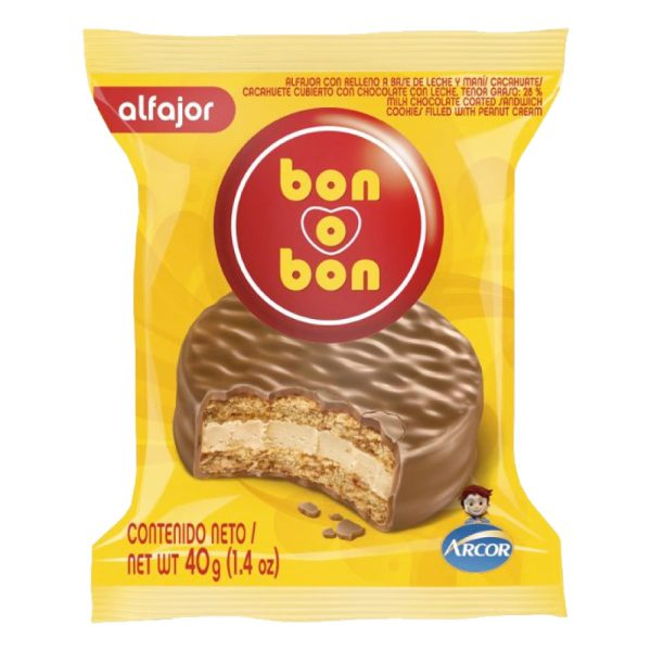 Alfajor Bon o Bon chocolate de leche 40gr