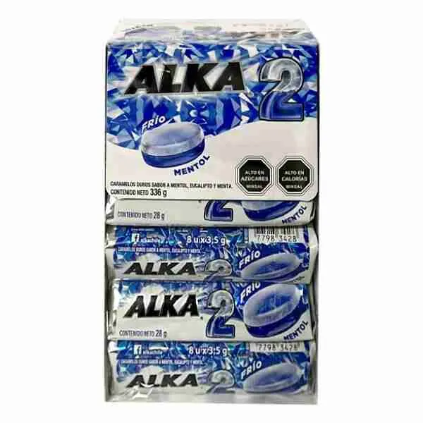 Caramelos Alka 2 frío mentol display 12 uds