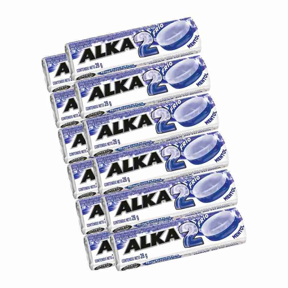 Caramelos Alka 2 frío mentol display 12 uds