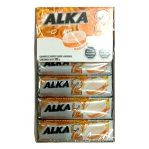 Caramelos Alka 2 frío naranja display 12 uds