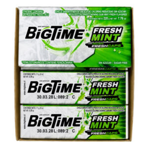 Chicle Bigtime fresh mint 11gr display 20 uds