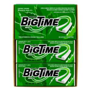 Chicle Bigtime menta 11gr display 20 uds