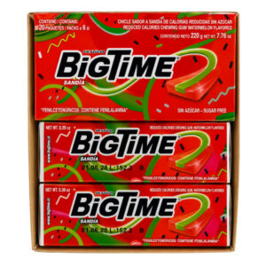 Chicle Bigtime sandía 11gr display 20 uds