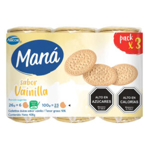 Galletas Maná vainilla tripack 408gr