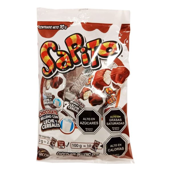 Chocolate relleno Sapito bolsa 6 uds