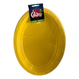 Bandeja ovalada Glam amarillo 5 uds