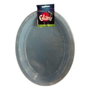 Bandeja ovalada Glam celeste 5 uds