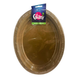 Bandeja ovalada Glam dorado 5 uds