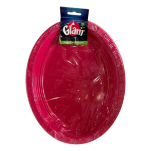 Bandeja ovalada Glam fucsia 5 uds