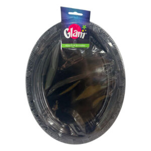 Bandeja ovalada Glam negro 5 uds