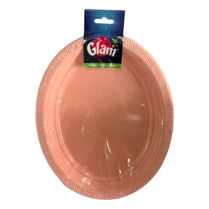 Bandeja ovalada Glam rosado 5 uds