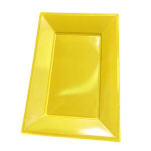 Bandeja plástica Feco Festivity rectangular amarillo 3 uds