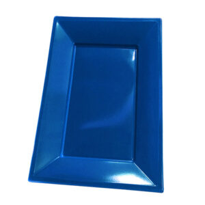 Bandeja plástica Feco Festivity rectangular azul 3 uds
