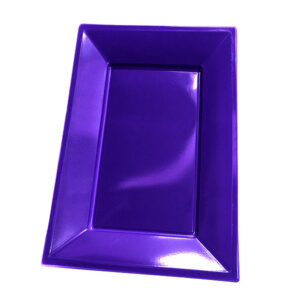 Bandeja plástica Feco Festivity rectangular morado 3 uds