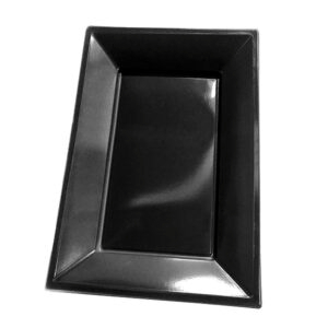 Bandeja plástica Feco Festivity rectangular negro 3 uds
