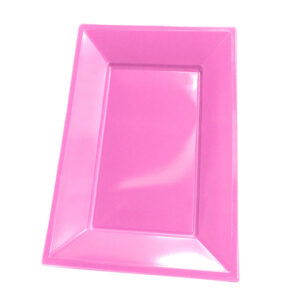 Bandeja plástica Feco Festivity rectangular rosado 3 uds