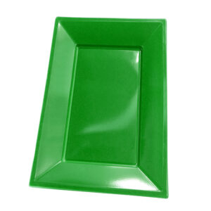 Bandeja plástica Feco Festivity rectangular verde 3 uds