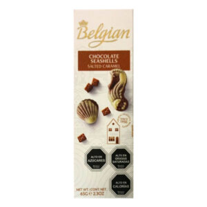 Bombones Belgian chocolate seashells salted caramel 65gr