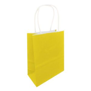 Bolsa kraft Feco Festivity 15x21x8cm 12 uds amarilla
