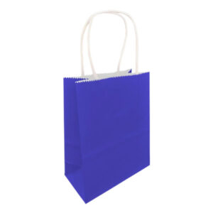 Bolsa kraft Feco Festivity 15x21x8cm 12 uds azul