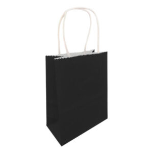 Bolsa kraft Feco Festivity 15x21x8cm 12 uds negra