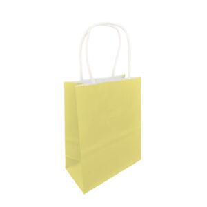 Bolsa kraft Feco Festivity 15x21x8cm 12 uds pastel amarillo