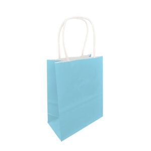 Bolsa kraft Feco Festivity 15x21x8cm 12 uds pastel celeste