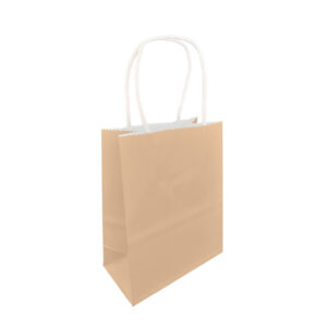 Bolsa kraft Feco Festivity 15x21x8cm 12 uds pastel damasco