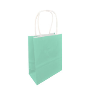 Bolsa kraft Feco Festivity 15x21x8cm 12 uds pastel menta
