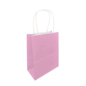 Bolsa kraft Feco Festivity 15x21x8cm 12 uds pastel rosado