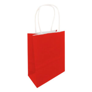 Bolsa kraft Feco Festivity 15x21x8cm 12 uds roja