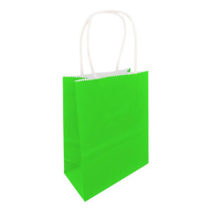 Bolsa kraft Feco Festivity 15x21x8cm 12 uds verde