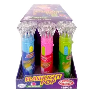 Caramelos Flashlight Pop display 18 uds