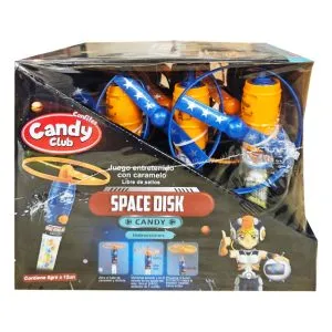 Juego entretenido con caramelo Space Disk display 12 uds
