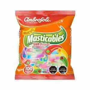 Masticable Duo frutal 400gr bolsa 100 uds