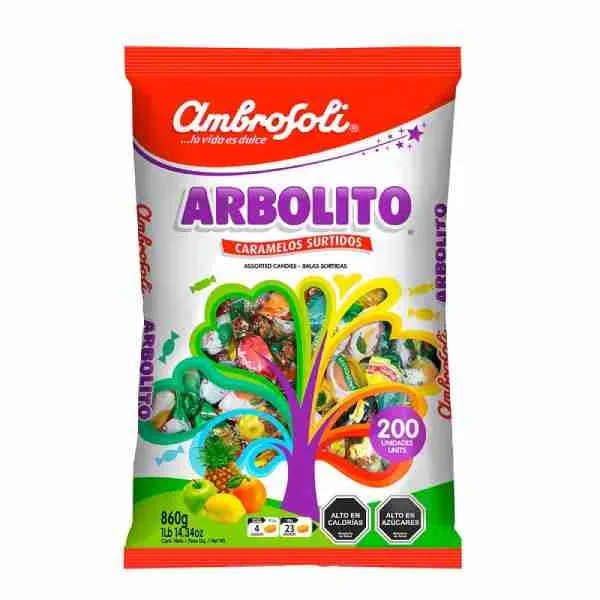 Caramelos Arbolito 860gr bolsa 200 uds