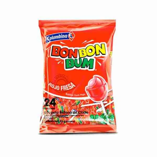 Caramelos Bon Bon Bum fresa bolsa 24 uds