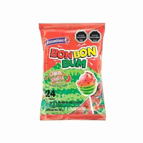 Caramelos Bon Bon Bum sandía bolsa 24 uds