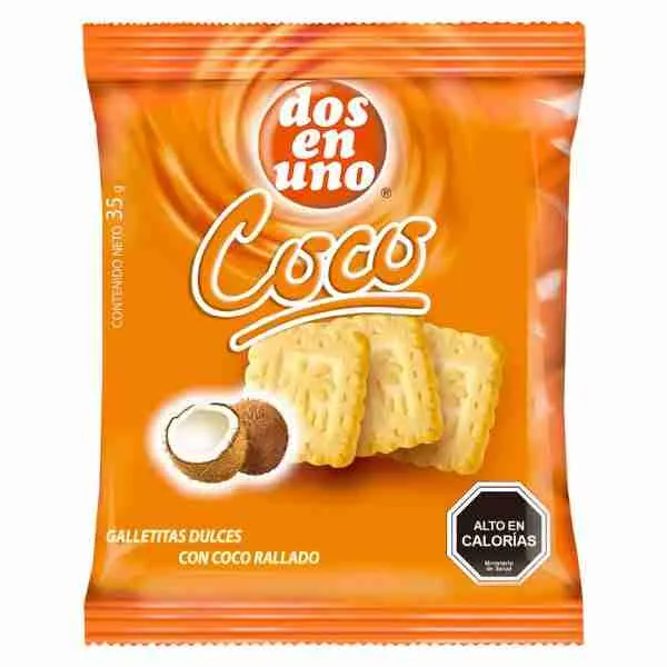 Galleta Dos en Uno Coco 35gr