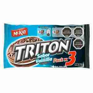 Galleta Triton vainilla 378gr 3 uds